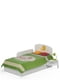 Bed 120x200 Happy Animals White
