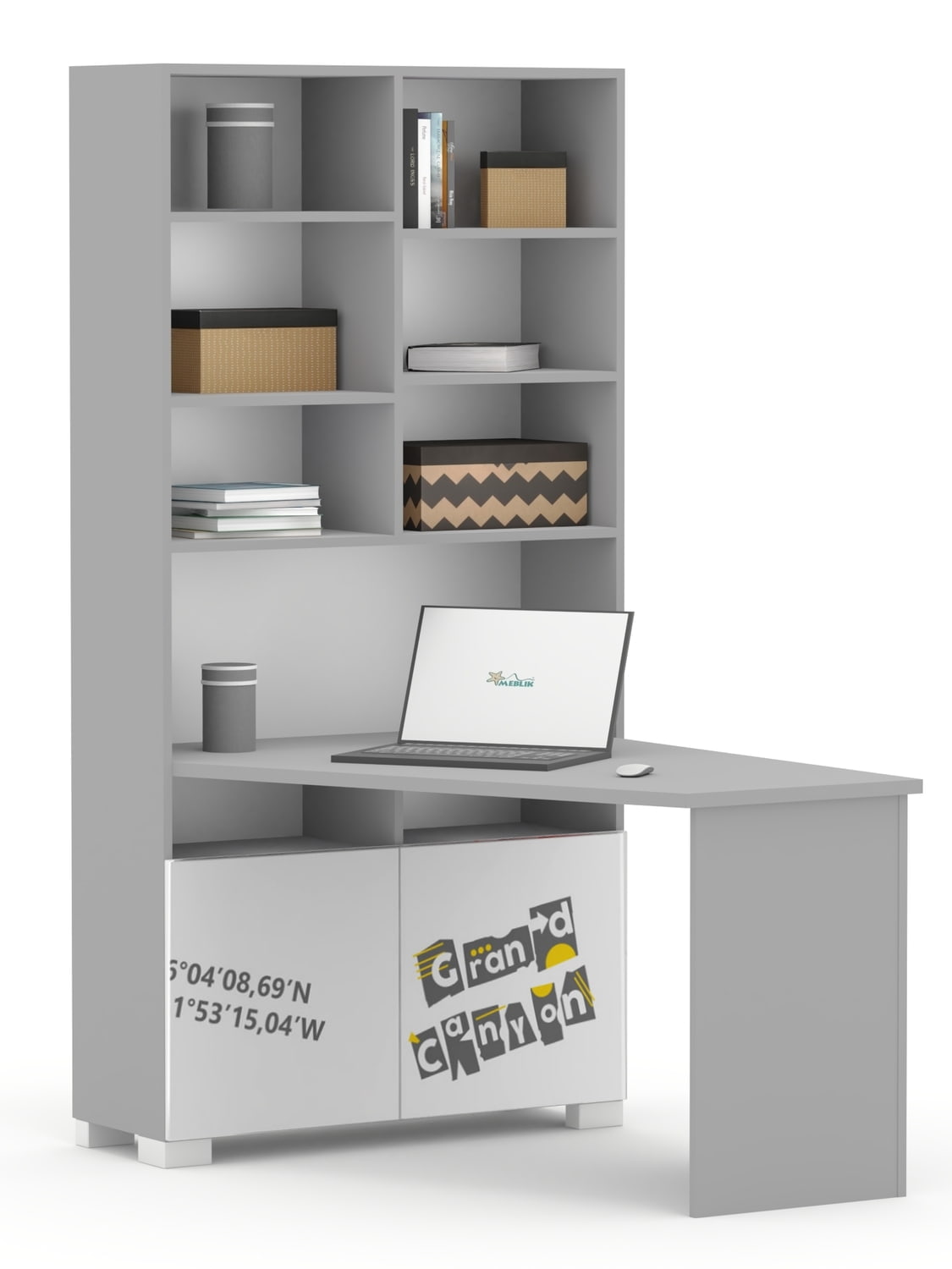Bookcase Desk Left Travel Meblik