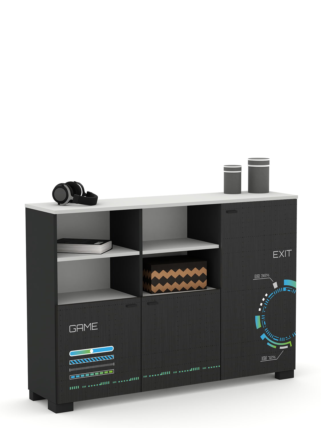 Bookcase 150 low gamer Meblik