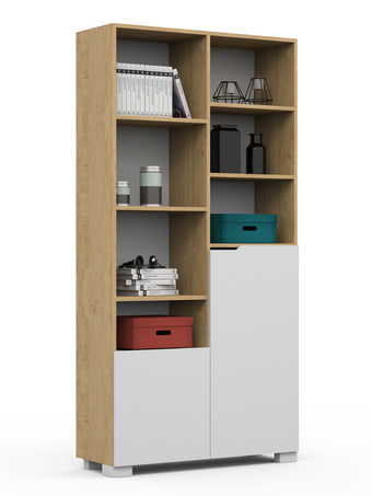 Bookcase 100 high UNI Oak