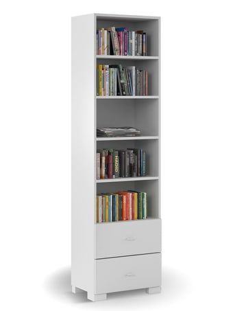 Bookcase 55 high UNI White