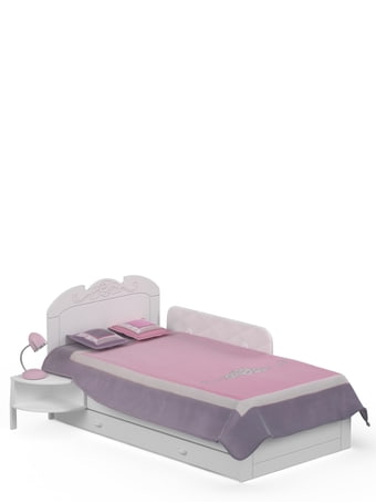 Bed 90x190 Bianco Fiori