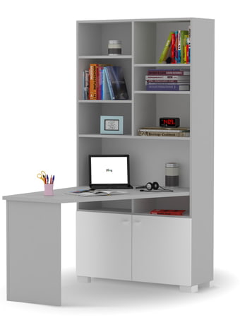 Bookcase-desk right UNI Grey