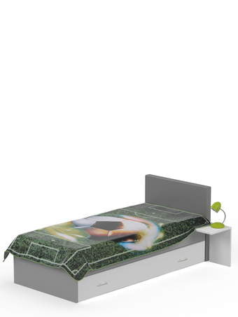 Upholstered bed 90x200 Young Grey