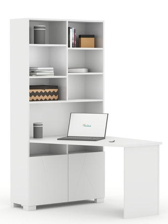 Bookcase-desk left X White