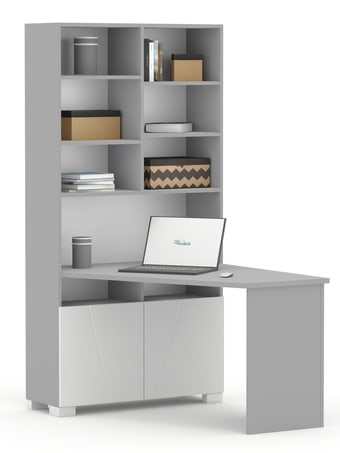 Bookcase-desk left X Grey