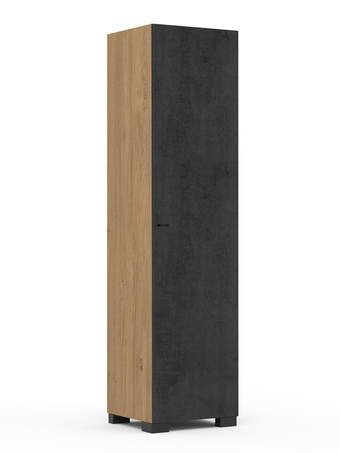 Wardrobe 50 right Go! Concrete Oak