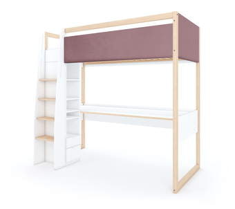 Bunk bed Turbo White Pink left