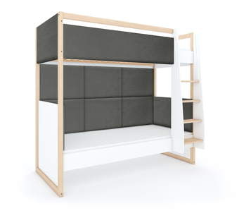 Bunk bed Dual White Anthracite right