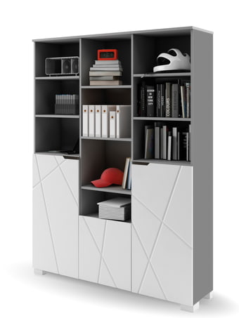 Bookcase 150 high X Grey