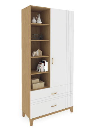 Bookcase high 100 Hygge Oak