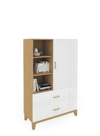 Bookcase low 100 Hygge Oak