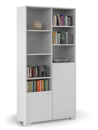 Bookcase 100 high UNI White