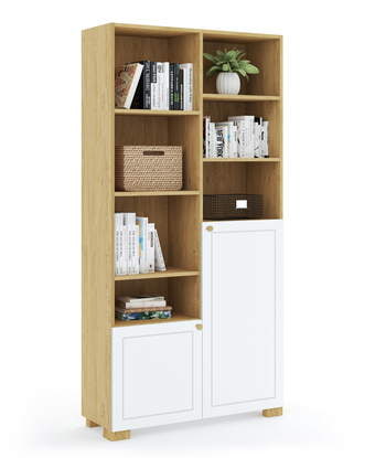 Bookcase 100 high Frame Oak White