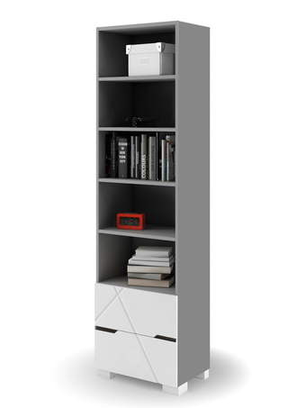 Bookcase 55 high X Grey