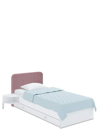 Upholstered bed Soft 90x170 Pink