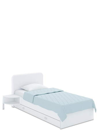 Upholstered bed Soft 90x200 White