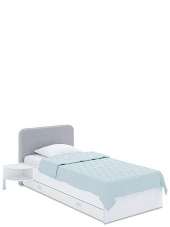 Upholstered bed Soft 90x200 Stone