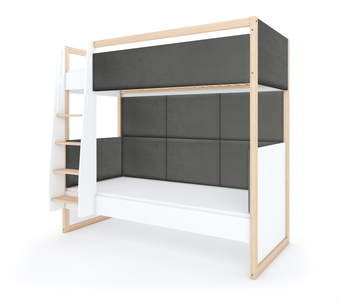 Bunk bed Dual White Anthracite left