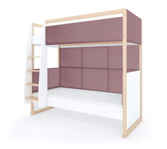 Bunk bed Dual White Pink left