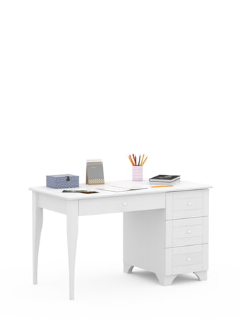 Desk 120 right Simple White