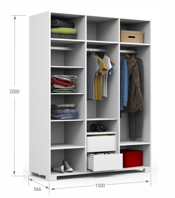 Szafa 150 Horse White