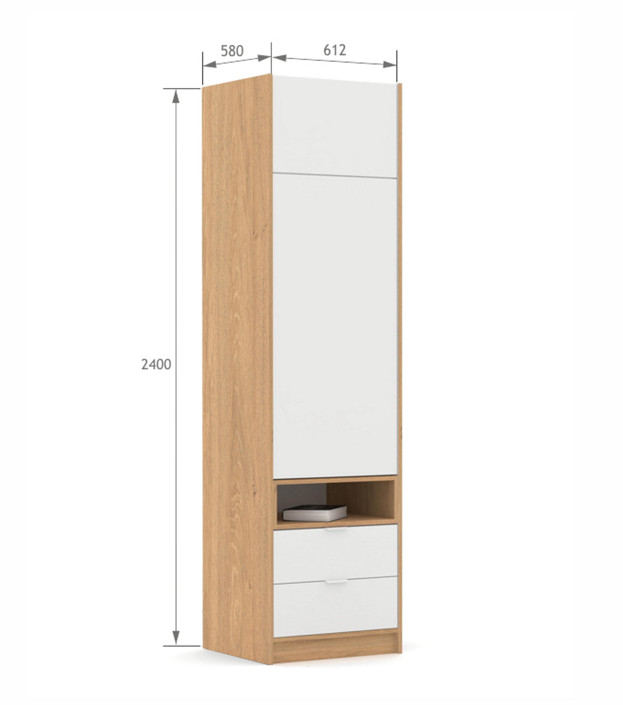 Szafa 60-2-60P/240 White Oak